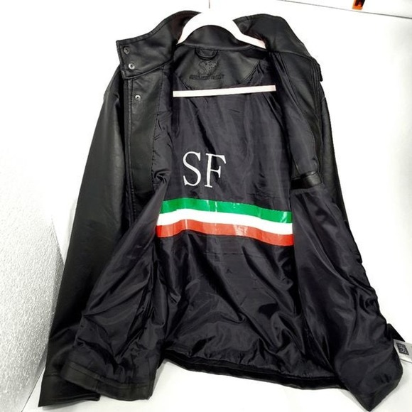 SF Superlative Fashion Italian men's leather jacket - Size large Primo leather - Picture 6 of 11